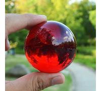 BIANMTSW 40/50/60 Millimetri Asia Rare Trasparente Multicolore K9 Sfera di Cristallo Sfera Magica Fotografia Puntelli Lensball Living Room Decor Regali Collezioni di casa (Color : Rot, Size : 50mm)