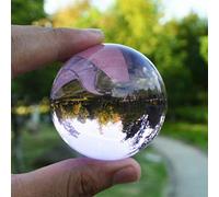 BIANMTSW 40/50/60 Millimetri Asia Rare Trasparente Multicolore K9 Sfera di Cristallo Sfera Magica Fotografia Puntelli Lensball Living Room Decor Regali Collezioni di casa (Color : Rosa, Size : 40mm)