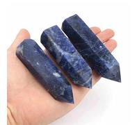 BIANMTSW 90mm-100mm Blu Naturale - Vena Quarzo Pietra Bacchetta Punti di Cristallo Ornamenti 1pc Decorazione Feng Shui Collezioni di casa