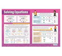 BIANMTSW Algebra Poster: risolvere equazioni lineari e quadratiche - Guida di riferimento passo passo (lingua italiana non garantita), arte matematica essenziale da parete per scuole superiori