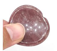 BIANMTSW Cristalli e pietre Pietra di palma a forma di cuore Pollice Pietra Tasca Pietra preziosa naturale Quarzo Massaggio con dita Collezioni di casa (Color : Strawberry Quartz, Size : 1.5 Inch)