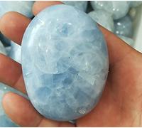 BIANMTSW Crystal 1 PCS Natural Blue Celestine Crystal Hand Stone Madagascar Gemstone Tumble Stone Come Regalo Collezioni di casa (Size : 110-120g)