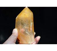 BIANMTSW Raro vero Tibet himalayano ad alta quota oro cristallo rutilato quarzo punto 3,70 pollici spirituale Collezioni di casa