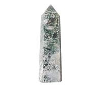 BIANMTSW Torri di Cristallo a Punta di Agata Verde Muschio Grande in Pietra Naturale 1200g-1450g for la Decorazione Domestica 1pz Collezioni di casa