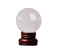 BIANMTSW White Calcite Crystal Ball Decor Sphere for Quartz with Stand Real for and Divination,5cm/1.96in