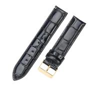 Biannbjx Cinturino orologio in pelle donna 12mm 13mm 14mm 17mm 18mm 19mm 20mm 22mm cinturino da uomo, Coccodrillo-nero-gd, 17mm