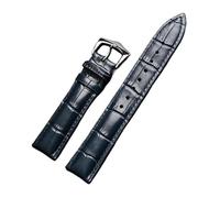 Biannbjx Cinturino per orologio in pelle 12mm-26mm Accessori per bracciale con cinturino in pelle di vacchetta da uomo, Blu, 21mm