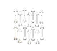 Bianriche Adesivo da parete a specchio in acrilico, con frecce rimovibili, per casa, camera da letto, soggiorno, bagno, colore: argento