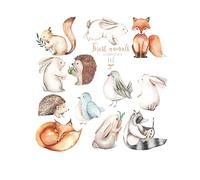 Bianriche Toppe termoadesive per trasferimento Termico Volpe Coniglio Riccio Adesivi per trasferimento Termico Toppe con Applicazioni Fai da Te per T-Shirt Jeans Decorazione Artistica-L