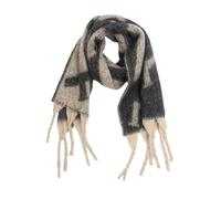 BIANRUN Sciarpa Donna Sciarpa Femminile Morbida Jacquard A Scialle di Sciarpa Lunga Grande Dimensione Inverno Calda Addensata Sciarpa da Donna Nappe Grosso da Donna-Rice Grey