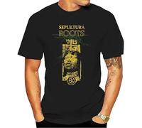 biANUTEDwr6d Sepultura Roots 30 Years Metal Cavalera Printed T-Shirt Black L