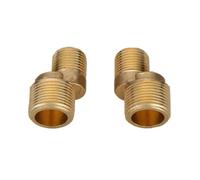 BiaoTeng 2 Pezzi Raccordo Eccentrico Regolabile 132mm~168mm | Adattatore Eccentrico per Rubinetto 1/2 a 3/4 Ottone Oro