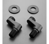 BiaoTeng Eccentrico Rubinetto Doccia Regolabile Ottone, 2 Adattatori Adattatore Rubinetto da 1/2 a 3/4 Matte Nero