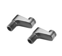 BiaoTeng Raccordo Eccentrico 1/2 3/4 Ottone Adattatore per Rubinetto Vasca da Bagno Eccentrico per Rubinetto a Muro Grigio