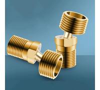 BiaoTeng Raccordo Eccentrico Miscelatore Doccia Girevole a 360° Regolabile 0~40° Ottone Adattatore per Rubinetto da 1/2 a 3/4 Oro