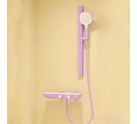 BiaoTeng Rubinetto per Vasca da Bagno a Muro con Doccia a Cascata 3 Modalità Caldo e Freddo Ottone Set Rubinetti Vasca da Bagno Viola