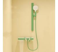 BiaoTeng Rubinetto per Vasca da Bagno a Muro con Doccia a Cascata 3 Modalità Caldo e Freddo Ottone Set Rubinetti Vasca da Bagno Verde