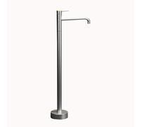 BiaoTeng Rubinetto per Vasca da Bagno a Terra Freestanding Rubinetti per Vasca Calda e Fredda Monocomando Girevole a 360° Miscelatore a Terra Vasca da Bagno argento