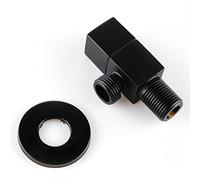 BiaoTeng Valvola Angolare Nera,Valvola A Sfera 1/2 Pollice Ad Angolo,Acqua calda e fredda,Rubinetto Arresto Wc,Rubinetto 1/2 Pollice Bianco,Nero