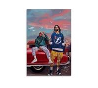 Biaoxiao Kendrick Lamar - Poster da parete vintage su tela, 50 x 75 cm, decorazione moderna per la camera da letto