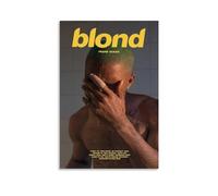 Biaoxiao Poster decorativo da parete su tela, motivo: Frank Ocean Blonde Bionde, stampa moderna, per camera da letto, per camera da letto, 40 x 60 cm