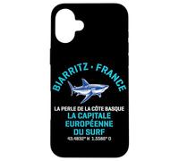 Biarritz Francia Shortfin Mako Shark Custodia per iPhone 16 Plus