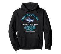 Biarritz Francia Shortfin Mako Shark Stampa Distressed Felpa con Cappuccio