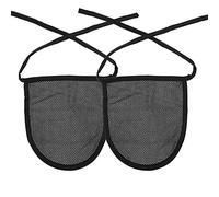 Bias&Belief Collo Trachea della Copertura Tracheostomia Collo Stoma della Protezione Shield Maglia A Doppio Strato Traspirante E Antipolvere per Laringectomia E Tracheostomia,Nero,2Pcs
