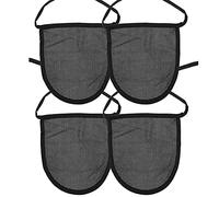 Bias&Belief Collo Trachea della Copertura Tracheostomia Collo Stoma della Protezione Shield Maglia A Doppio Strato Traspirante E Antipolvere per Laringectomia E Tracheostomia,Nero,4Pcs