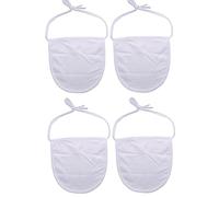 Bias&Belief Collo Trachea della Copertura Tracheostomia Collo Stoma della Protezione Shield Maglia A Doppio Strato Traspirante E Antipolvere per Laringectomia E Tracheostomia,Bianca,4Pcs