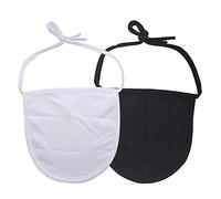 Bias&Belief Collo Trachea della Copertura Tracheostomia Collo Stoma della Protezione Shield Maglia A Doppio Strato Traspirante E Antipolvere per Laringectomia E Tracheostomia,Black+White,2Pcs