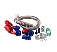 BIASTNR TURBO KIT LINEA DI RITORNO OLIO TURBO+10AN RACCORDO/ADATTATORE TURBOCHARGER T3/T4 GT45 T04