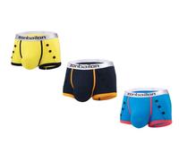 BIATWOWR Boxer da uomo in bambù morbido a vita bassa boxer pantaloncini da uomo ad asciugatura rapida sacchetto gamba corta pack, 3*Mul, L