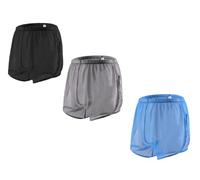 BIATWOWR Boxer sexy da uomo, in mesh Sheer See Through, largo, laterale, trasparente, leg Male M L XL 2XL 3XL, 5 Pacchetto: Multi E, XL