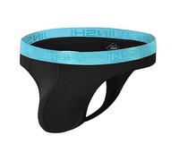 BIATWOWR Perizoma da uomo G String Sexy Vita Bassa Biancheria Intima di Bambù Maschio Pouch Rigonfiamento Miglioramento Perizoma G Strings Tagless Bikini, 1 confezione: nero, L