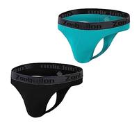 BIATWOWR Perizoma da uomo G Strings intimo perizoma da uomo sexy anteriore rigonfiamento che migliora il sacchetto maschio senza tag Butt ostentando mutande Pack, 2* Multi 02, XXL