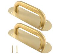 Biaungdo Confezione da 2 maniglie per porta scorrevoli, in acciaio inox, resistenti, per porte scorrevoli, mobili da cucina, oro (19,8 x 6,3 cm)