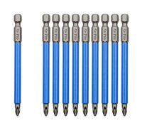 Biaungdo Set di 10 punte magnetiche PH2 Phillips, lunghezza 8,9 cm, antiscivolo, n. 2 (PH2 x 90 mm)