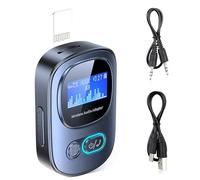 biaze D45-5.3-t68 - Trasmettitore e ricevitore Bluetooth 5.3 2 in 1, adattatore audio wireless con connettore AUX da 3,5 mm per l'uso in auto, doppia modalità a bassa latenza, HiFi stereo, Plug and