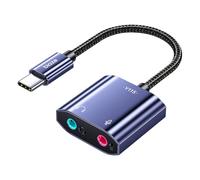 Biaze Y115 - Adattatore audio USB C a jack da 3,5 mm, scheda audio esterna con cuffie da 3,5 mm, jack TRS a tipo C, compatibile con Windows, laptop, desktop Windows, MAC, Linux, PC, PS5, PS4