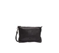 BIBA Borsa da Donna in Vera Pelle, Borsa a Tracolla Heritage Portland POR2L, Tracolla Lunga, Chiusura con Cerniera, Pelle di Capra Legittima, Colore Nero