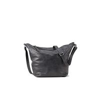 BIBA Borsa da Donna in Vera Pelle, Borsa a Tracolla Leather Utah Cream Out UTC2LO, Tracolla Lunga, Chiusura con Cerniera, Pelle Bovina Legittima, Colore Nero