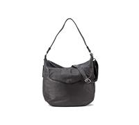 BIBA Borsa da donna in vera pelle, borsa Boho Leather Jersey X JEX5L, manico corto e lungo, chiusura con cerniera, pelle bovina legittima, Nero, Bohémien