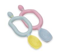 BIBaDO Dippit 2 Pack Cucchiai e Pinze per Bambini Autoalimentati a Più Livelli Senza Bpa, Autoalimentazione 4-6 Mesi Plus (Rosa e Grigio)