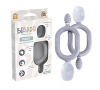Bibado - Set di 2 cucchiai e cucchiai per bambini Dippit - Nebulizzatore morbido da masticare e cucchiaio profondo - Manico sensoriale a due mani - Set di svezzamento per bambini - Cucchiaio di