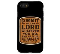 Bibbia cristiana impegnarsi per il Signore qualunque cosa tu faccia vintage Custodia per iPhone SE (2020) / 7/8