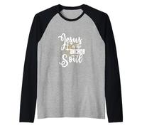 Bibbia Gesù è l'Ancora sulla Mia Anima Preghiera Cristiana Maglia con Maniche Raglan
