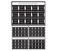 Bibbia Register Reiter - Gioco per studi biblici Carte registrate 5 fogli - Grandi etichette per diario di stampa di lettura per le istruzioni per il quaderno Annotation Gift School Office