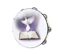 Bibbia Rotonda Tamburello Campane A Tamburo Doppia Strumento A Percussione Portatile Per Feste In Chiesa Bibbia Doppia Adulti Bambini Tamburi Piccoli A Mano Bambini Piccoli