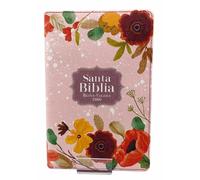 Bibbia ultrasottile RVR60 coperchio tessuto con cerniera fiori primaverili SP...